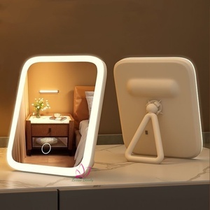 Hot-bán led trang điểm Gương điều khiển cảm ứng 3-ánh sáng màu USB powered bảng gương thời trang xách tay gương với Bracket - Product Image 1