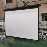 Écran de projection manuel rétractable Telon Home Cinema 90 pouces 4:3 blanc mat avec capuchon métallique