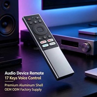 Télécommande vocale JCXK 17 touches avec boîtier en aluminium pour système audio – Fournisseur d'usine OEM/ODM personnalisé