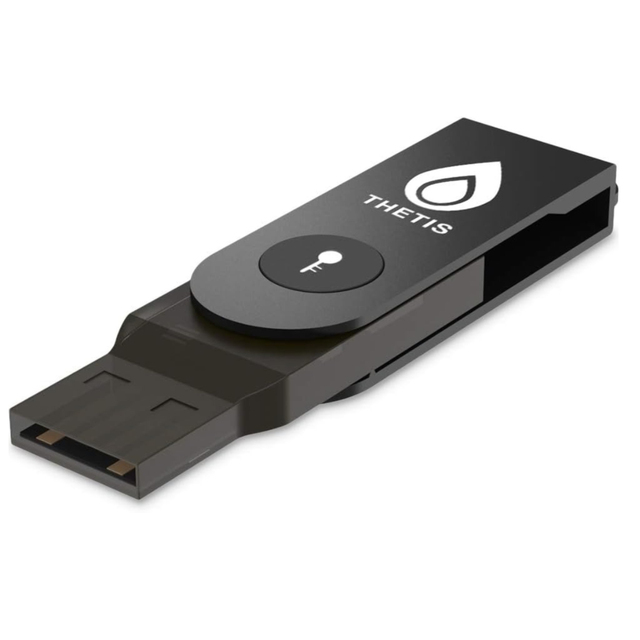 FIDO2 Security Key [Folding Design] Thetis Universal Two Factor Authentication USB Type A for Multi-Layered Protection-MB000368