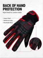 Gants de mécanicien professionnels résistants aux chocs pour réparation automobile, haute sécurité, imperméables, anti-vibrations, paume intégrale, doigts respirants