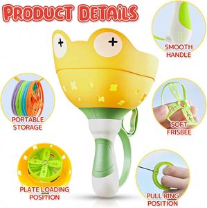 Novedades: Juguete lanzador de discos voladores UFO interactivos para niños, deporte al aire libre - Product Image 2