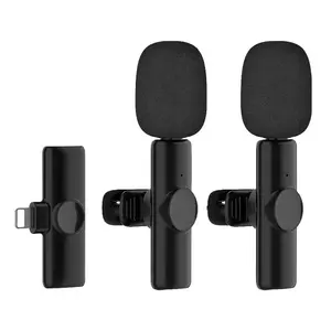 Ultimo Hot K11 risvolto senza fili microfono lavalier microfono collare K11 mini mic con tipo C e IOS opzionale dual jack k11 mic