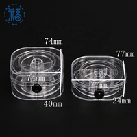 Bobine écologique transparente de 69 mm avec boîte de rangement pour ligne de pêche, fil à tricoter à la main, plastique durable, commandes personnalisées en usine