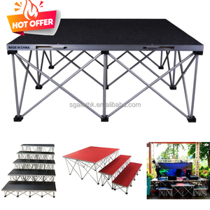 Plataforma de Escenario Portátil Plegable de Aleación de Aluminio, Podio para Exteriores para Conciertos, Eventos y Bodas - Product Image 2