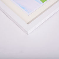 Marco de Fotos Moderno de MDF Blanco con Paspartú, Marco de Fotos de Alta Densidad para Decoración de Pared, Tamaño Personalizado, Marco de Galería al por Mayor