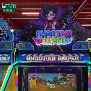 Machine d'arcade de tir Sniper 2 joueurs, jeu à double pistolet à monnayeur avec éclairage LED pour lieux de divertissement commerciaux intérieurs - Product Image 5