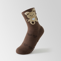 Chaussettes d'hiver personnalisées en laine, chaudes et épaisses, motif ours mignon, pour femmes, idéales pour le cyclisme, la randonnée, la course à pied, anti-choc