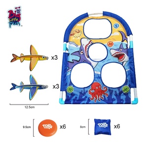 2-in-1 trẻ em Đồ chơi ngoài trời cornhole Hội Đồng Quản trị với bọt máy bay và túi Đậu quăng mùa hè bên trò chơi bền vật liệu nhựa - Product Image 5