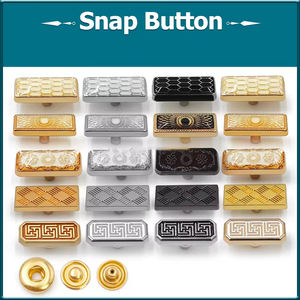 Custom Brand Logo Men's 4-Part Shirt with Snap Buttons High-Quality Luxury Metal Design - Product Image 6