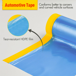 Ruban de masquage en <span class=keywords><strong>film</strong></span> plastique UJANG avec <span class=keywords><strong>film</strong></span> de protection, masqueur manuel pour la peinture, <span class=keywords><strong>film</strong></span> de masquage automobile pré-collé décoratif - Product Image 5