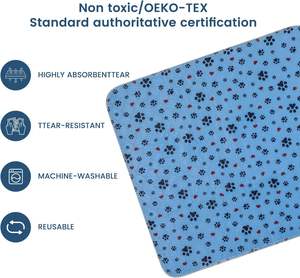100% almohadillas impermeables para orinar para perros almohadillas reutilizables para cachorros con almohadillas de entrenamiento antideslizantes para mascotas - Product Image 2
