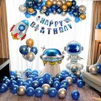 Ballon en Latex feuille d'aluminium, décorations de fête d'anniversaire, pour thème spatial, pour garçons, offre spéciale, 2020