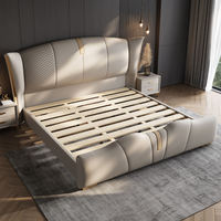 Lit capitonné de luxe moderne King-Size, design luxueux avec cadre en bois, vente spéciale, fabricants de meubles pour la maison
