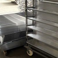 Chariot utilitaire roulant personnalisable en acier inoxydable 304 avec roulettes pour hôtel, restaurant, traiteur, cuisine, stockage et transport