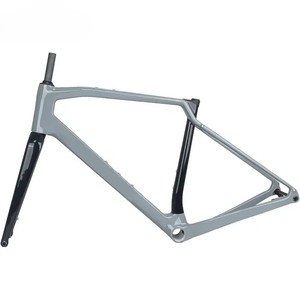 Cadre de vélo de course en fibre de carbone <span class=keywords><strong>700C</strong></span> pour Gravel et Cyclocross, avec freins à disque Flat Mount, Boîtier de pédalier T47 et Axe traversant 142*12mm - Product Image 4