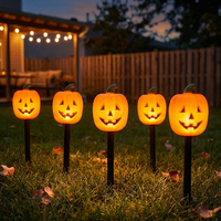 Guirlande lumineuse LED citrouille longue de 1 à 5 mètres, étanche, pour Halloween, intérieur, extérieur, jardin, cour, fenêtre, fête, festival, décoration