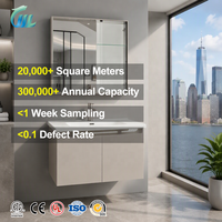Ensemble de meubles de salle de bain WJL en promotion, étanche, mural, avec miroir éclairé en alliage d'aluminium et meuble-lavabo pour hôtels