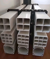 Fabrication directe en usine de tubes transparents en ABS, PE, PP, PVC, extrusion plastique, tubes de qualité pour meubles, tubes carrés en PVC colorés