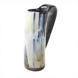 Prix d'usine – Nouveaux mugs à bière écologiques en corne de buffle véritable, style ancien, pour le camping, lavables au lave-vaisselle, légers, style américain - Product Image 1