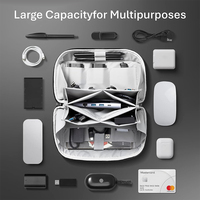 Sac de transport pour organisateur d'électronique, léger, imperméable, en polyester, avec fermeture éclair, pochette de rangement pour câbles, pour Switch/gadgets de voyage