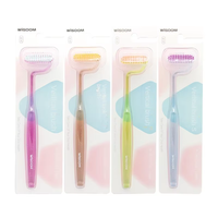 Brosse à dents horizontale WISDOM de haute qualité, poils souples en forme de S, massage des gencives, articulation spéciale verticale, pour adultes, couleur personnalisable