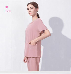 2025 Offre Spéciale de haute qualité Spa uniforme gommages ensemble pour femmes lavable doux infirmière gommage hôpital uniformes médicaux en Spandex - Product Image 3