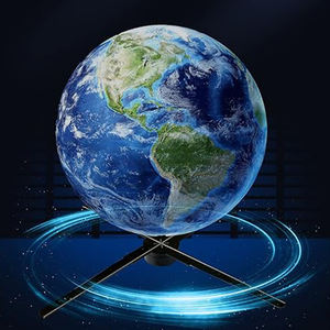 Ventilador de pantalla holográfica HD 3D 55cm 4 aspas AI estéreo proyector memoria LED equipo de publicidad con efecto de ojo desnudo - Product Image 2