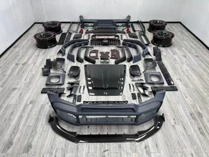 Kit carrosserie aérodynamique complet en fibre de carbone pour Mercedes <span class=keywords><strong>G63</strong></span> W464 SUV tout-terrain, comprenant des ailes larges, un capot <span class=keywords><strong>BRABUS</strong></span> et un diffuseur arrière. - Product Image 3