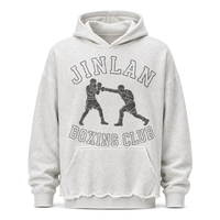 Sweat-shirt à capuche personnalisé avec logo pour marques de streetwear, en molleton épais, effet vintage délavé, avec ourlet effiloché et poche kangourou