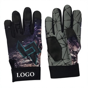 Guantes de Béisbol Sublimados en Cuero Digital 100% Genuino, Blancos y Negros, para Mano Izquierda, Tallas XL/XXL, para Entrenamiento y Carreras - Product Image 1
