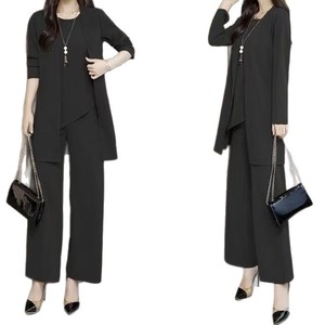 Traje Largo <span class=keywords><strong>de</strong></span> Tres Piezas <span class=keywords><strong>para</strong></span> <span class=keywords><strong>Mujer</strong></span>, Traje Elegante Adelgazante, Talla Grande, Primavera y Otoño - Product Image 5