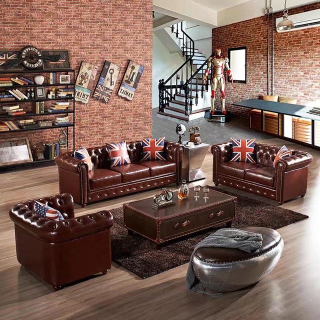 Luxury Home Contemporary Leather Modular Couch Set Royal Classic Turkish Furniture Sectional Sofa Antique Living Room