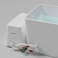 Bain froid de type split, refroidisseur ultra-puissant, bain de glace en acrylique, lumière LED personnalisable pour spa, fitness, récupération, traitement à l'eau froide