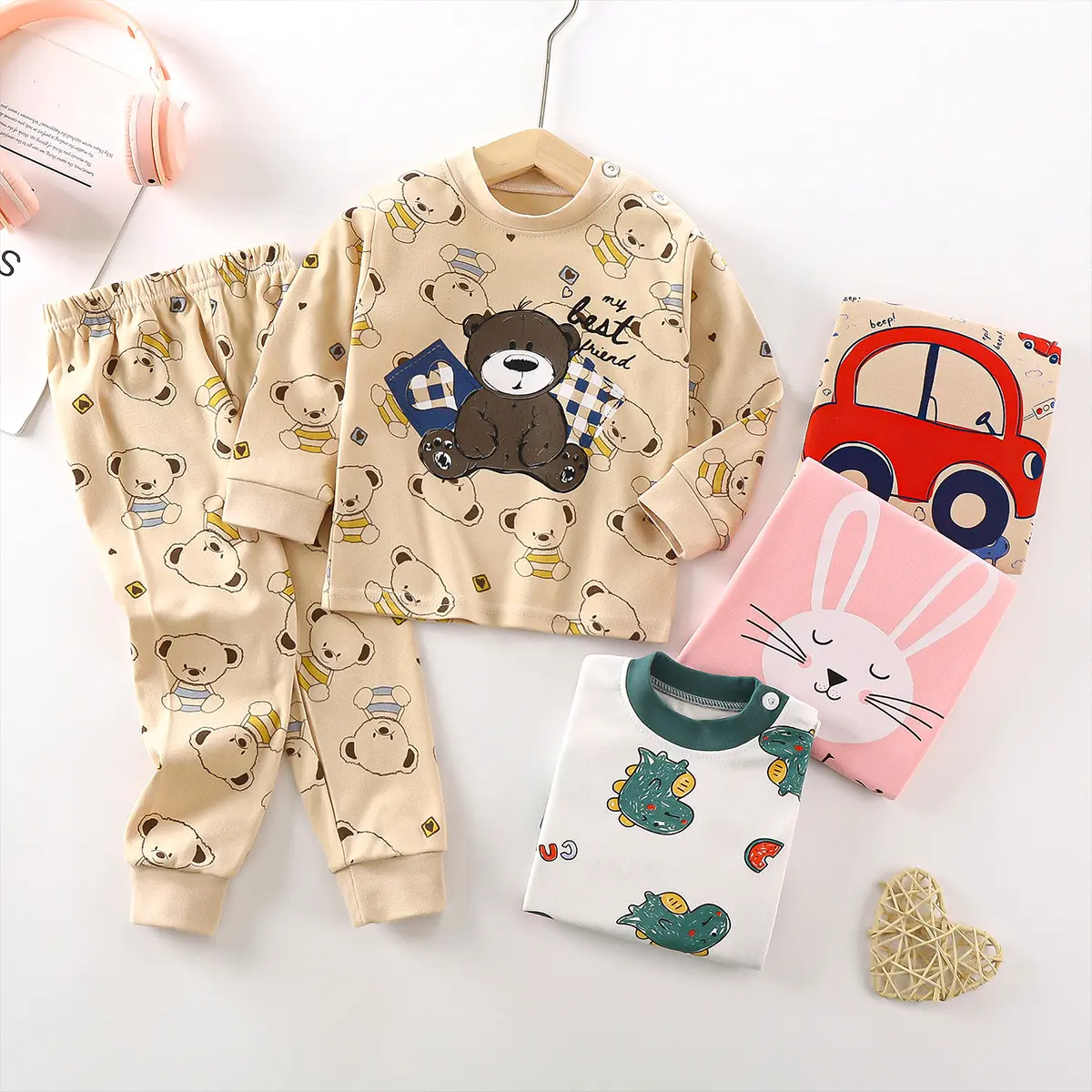 Children's underwear suit pure cotton boys and girls girls autumn pants baby home clothing autumn clothing children's clothing