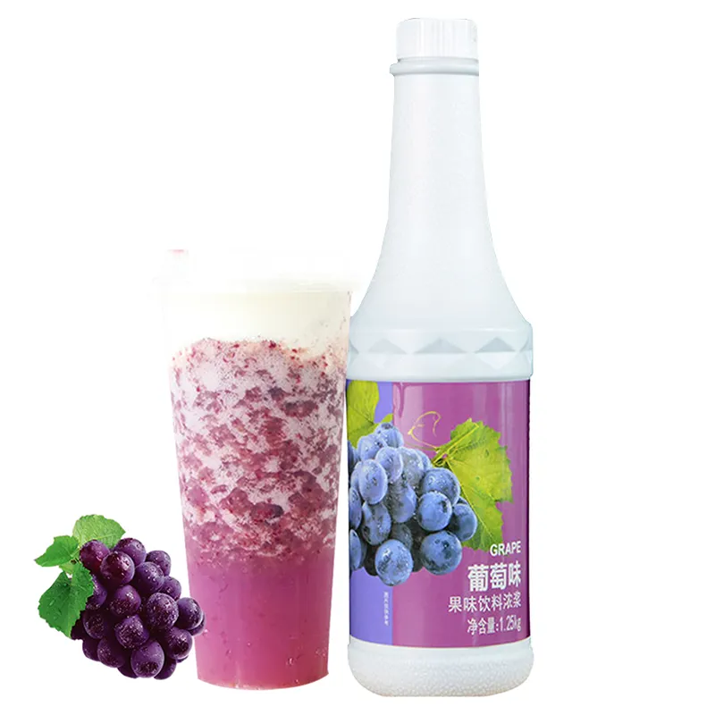 Oem Grape Juice Concentrate Drinks Bubble Tea Supplier Bubble Tea Supplies Factory Direct Hair Bubble Tea Materials