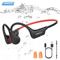 Casque audio à conduction osseuse étanche IFECCO US Warehouse IPX8 pour la natation, écouteurs avec carte TF 8 Go et chargement magnétique