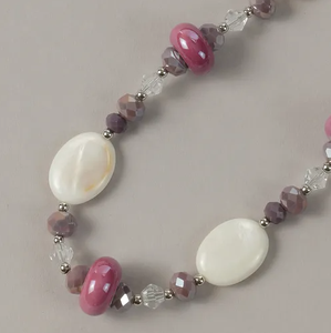 Collar Boho con Cuentas de Conchas y Cristales, Cadena Ajustable, Joyería Hecha a Mano con Cuentas Coloridas para Mujer, Estilo Casual y Playero - Product Image 4