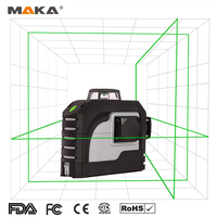 Niveau laser vert professionnel, outil de nivellement automatique 3D, certifié CE ROHS, niveau laser de construction intérieure personnalisé