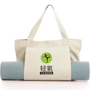 Vietnam Factory Hot Sale High Quality Cotton Canvas Yoga Mat Shoulder Carry Bag With Custom Logo