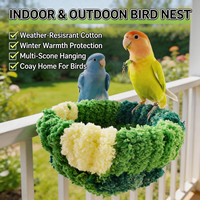 Nid chaud CT Parrot, nid de couchage léger en peluche pour perruches, perruches à bec rouge et calopsites en hiver