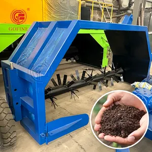 Pull-type Compost Windrow Turner Fertilizante orgánico Sistema de compost Turners Equipo