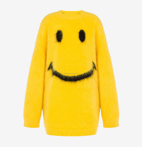 <span class=keywords><strong>Pull</strong></span> court en maille douce unisexe pour <span class=keywords><strong>femme</strong></span>, maille <span class=keywords><strong>de</strong></span> luxe, <span class=keywords><strong>original</strong></span>, neuf avec étiquette, coupe courte, col rond, jaune, <span class=keywords><strong>pull</strong></span> court souriant - Product Image 3