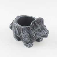Vente en gros Porte dinosaure en ciment Décoration de bureau Statue fossile cassée Pot de fleur Dragon Bébé Décoration de jardin