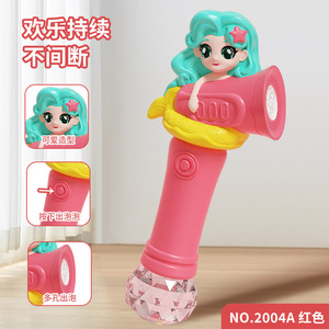Pistolet à bulles sirène portable avec lumière pour filles de 2 à 6 ans, jouet électrique en plastique pour l'été - Product Image 4