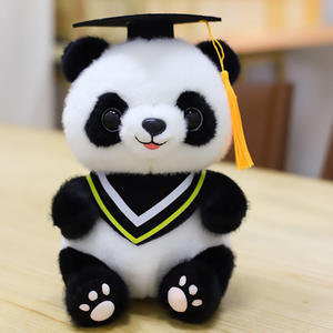 Pronto <span class=keywords><strong>per</strong></span> la spedizione all'ingrosso Logo personalizzato e dimensioni del <span class=keywords><strong>nome</strong></span> grazioso carino <span class=keywords><strong>peluche</strong></span> imbottito morbido <span class=keywords><strong>per</strong></span> il Panda di diploma scolastico - Product Image 6