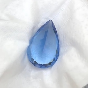 Oferta Especial: Aguamarina Cultivada en Laboratorio, Corte Pera, Tratada Térmicamente, Piedra Suelta Sintética de Alta Calidad con Cambio de Color, Certificada por Terceros, para Joyería - Product Image 2