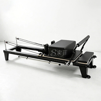 Bodybuilding Langlebige Hochwertige Yoga Vollausziehbare Liege Schwarzes Aluminium Pilates Reformer Gerät Box Jump Board Tragbar