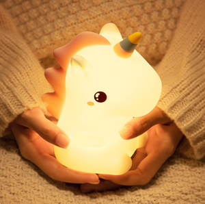 USB Rechargeable Unicorn Silicone Night <b>Light</b> RGB Touch Control LED Lamp for Kids Bedroom <b>Sleeping</b> - Product Image 5