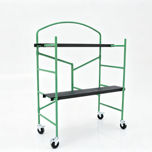 Plataforma de Trabajo Móvil Plegable de Acero Galvanizado, <span class=keywords><strong>Mini</strong></span> Plataforma de Trabajo <span class=keywords><strong>con</strong></span> <span class=keywords><strong>Ruedas</strong></span> para Construcción y Mantenimiento - Product Image 1